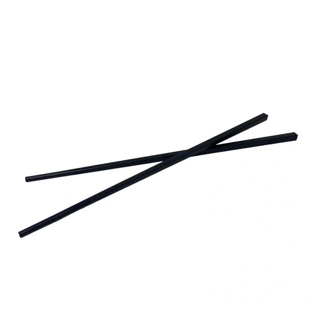 Black Metal Chopsticks Abstract Design Set of 2